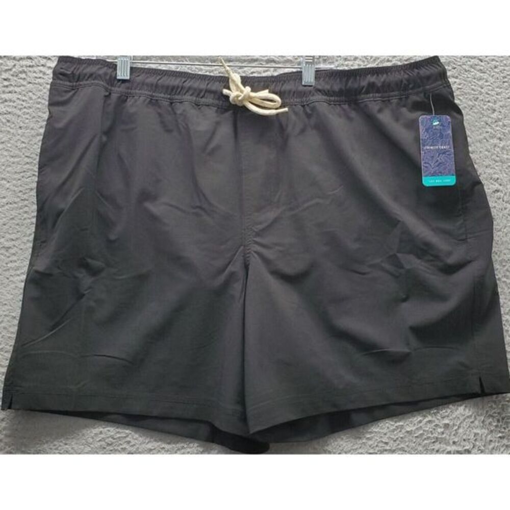 Trinity Coast Trunk Shorts Mens 2XL Black Swimwear Mesh Lined‎ Casual Drawstring